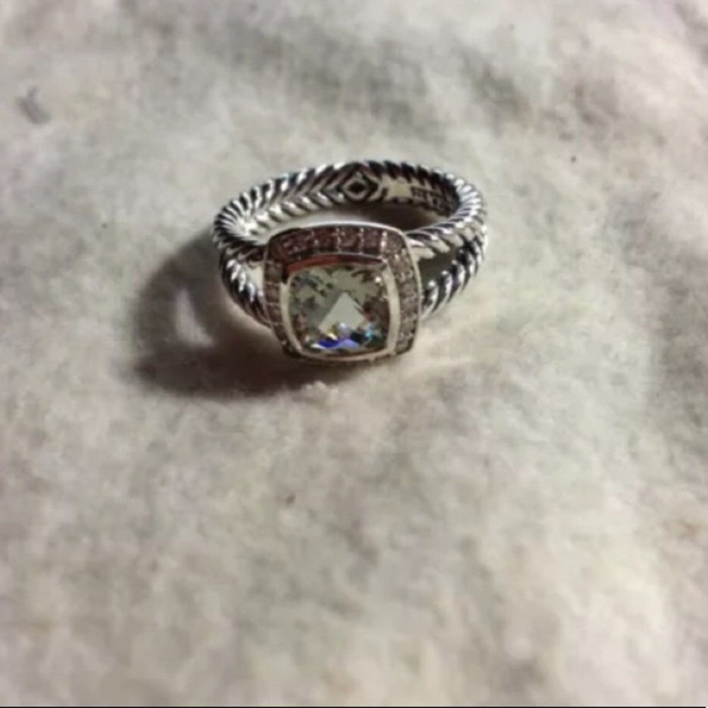David Yurman Petite Albion Ring Prasiolite Size 6